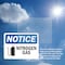 Signmission Nitrogen Gas OSHA Notice Sign, Plastic, 14in W x 10in L, 2PK OS-2PACK-NS-P-1014-L-14338 - alternate 4